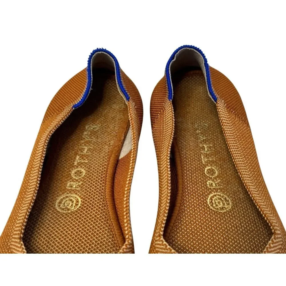 ROTHY’S Fawn Colorway Rounded Toe Ballet Knit Flats Slip On Eco Friendly Size W8